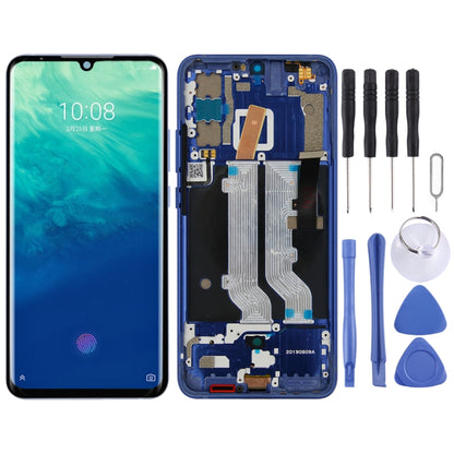 AMOLED วัสดุหน้าจอแอลซีดีและชุดประกอบDigitizerพร้อมกรอบสำหรับZTE Axon 10 Pro (เวอร์ชัน 4G), For ZTE Axon 10 Pro 4G