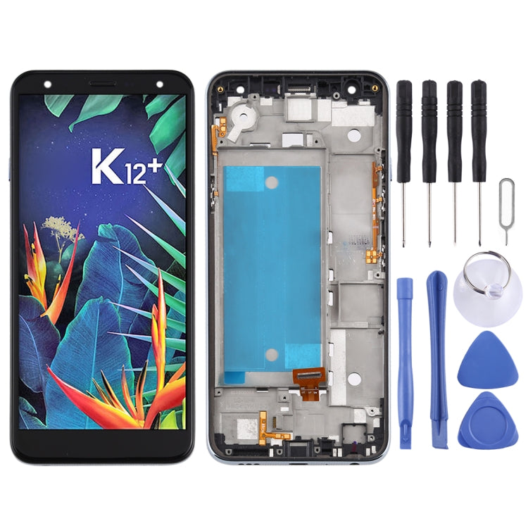 หน้าจอแอลซีดีและชุดประกอบDigitizerพร้อมกรอบสำหรับLG K40 LMX420 / X4 2019 / K12 Plus,ซิมคู่, For LG K40(Double SIM)