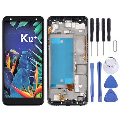 หน้าจอแอลซีดีและชุดประกอบDigitizerพร้อมกรอบสำหรับLG K40 LMX420 / X4 2019 / K12 Plus,ซิมคู่, For LG K40(Double SIM)
