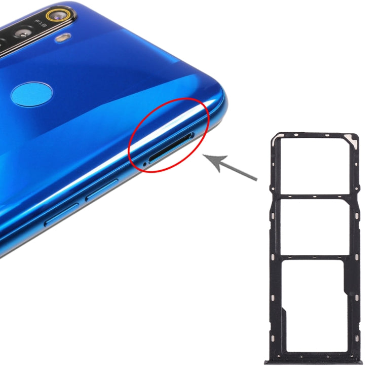 สำหรับถาดซิมการ์ด OPPO Realme 5 + ถาดซิมการ์ด + ถาดการ์ด Micro SD, For OPPO Realme 5