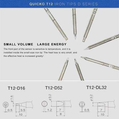 QUICKO T12-D24 หัวแร้งบัดกรีไร้สารตะกั่ว, T12-D24, T12-D16, T12-DL32, T12-D52