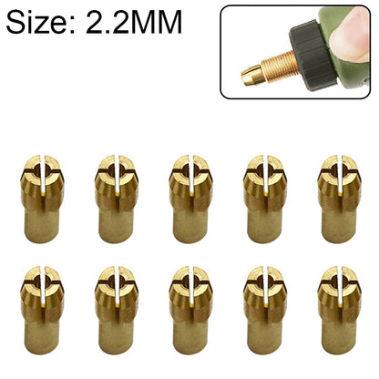 10 PCS Three-Claw ทองแดง CLAMP NUT สำหรับไฟฟ้า Mill อุปกรณ์,เส้นผ่าศูนย์กลางเจาะ: 2.2 มม, Bore diameter: 2.2mm