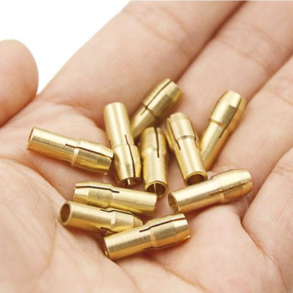 10 PCS Three-Claw ทองแดง CLAMP NUT สำหรับไฟฟ้า Mill อุปกรณ์,เส้นผ่าศูนย์กลางเจาะ: 2.2 มม, Bore diameter: 2.2mm
