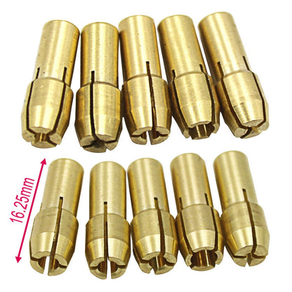 10 PCS Three-Claw ทองแดง CLAMP NUT สำหรับไฟฟ้า Mill อุปกรณ์,เส้นผ่าศูนย์กลางเจาะ: 3.2 มม, Bore diameter: 3.2mm