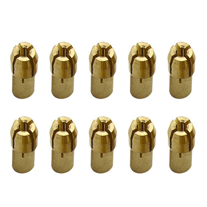 10 PCS Three-Claw ทองแดง CLAMP NUT สำหรับไฟฟ้า Mill อุปกรณ์,เส้นผ่าศูนย์กลางเจาะ: 2.0 มม, Bore diameter: 2.0mm