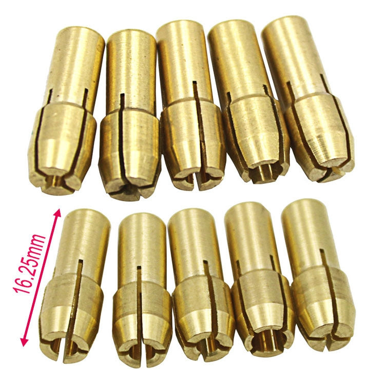 10 PCS Three-Claw ทองแดง CLAMP NUT สำหรับไฟฟ้า Mill อุปกรณ์,เส้นผ่าศูนย์กลางเจาะ: 2.0 มม, Bore diameter: 2.0mm