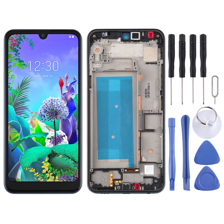 หน้าจอแอลซีดีและชุดประกอบDigitizerพร้อมกรอบสำหรับLG Q60, ซิมคู่, For LG Q60(Double SIM)