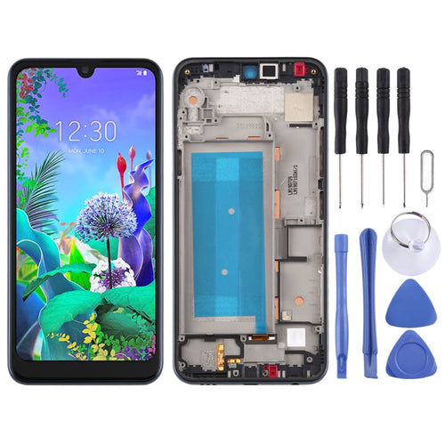 หน้าจอแอลซีดีและชุดประกอบDigitizerพร้อมกรอบสำหรับLG Q60, ซิมคู่, For LG Q60(Double SIM)