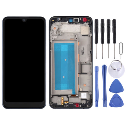 หน้าจอแอลซีดีและชุดประกอบDigitizerพร้อมกรอบสำหรับLG Q60, ซิมคู่, For LG Q60(Double SIM)