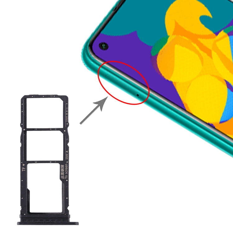 ถาดซิมการ์ด + ถาดซิมการ์ด + ถาดการ์ด Micro SD สำหรับ Huawei Honor Play 4T, For Huawei Honor Play 4T