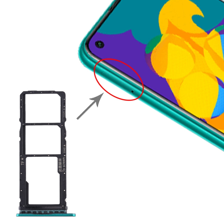 ถาดซิมการ์ด + ถาดซิมการ์ด + ถาดการ์ด Micro SD สำหรับ Huawei Honor Play 4T, For Huawei Honor Play 4T