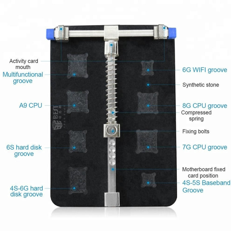 BEST-001E DIY FIX แผงวงจรสเตนเลสสตีล PCB Holder Fixture Work Station สำหรับเครื่องมือซ่อมชิป, BEST-001E