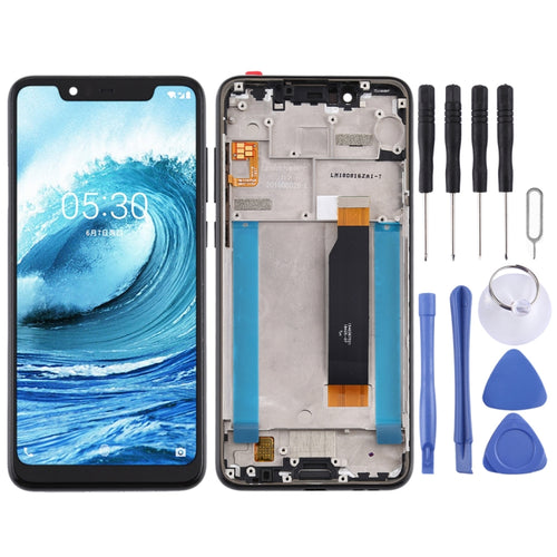หน้าจอ LCD และ Digitizer Full ASSEMBLY พร้อมกรอบสำหรับ Nokia 5.1 PLUS/X5/TA-1102 TA-1105 TA-1108 TA-1109 TA-1112 TA-1120 TA-1199, For Nokia X5