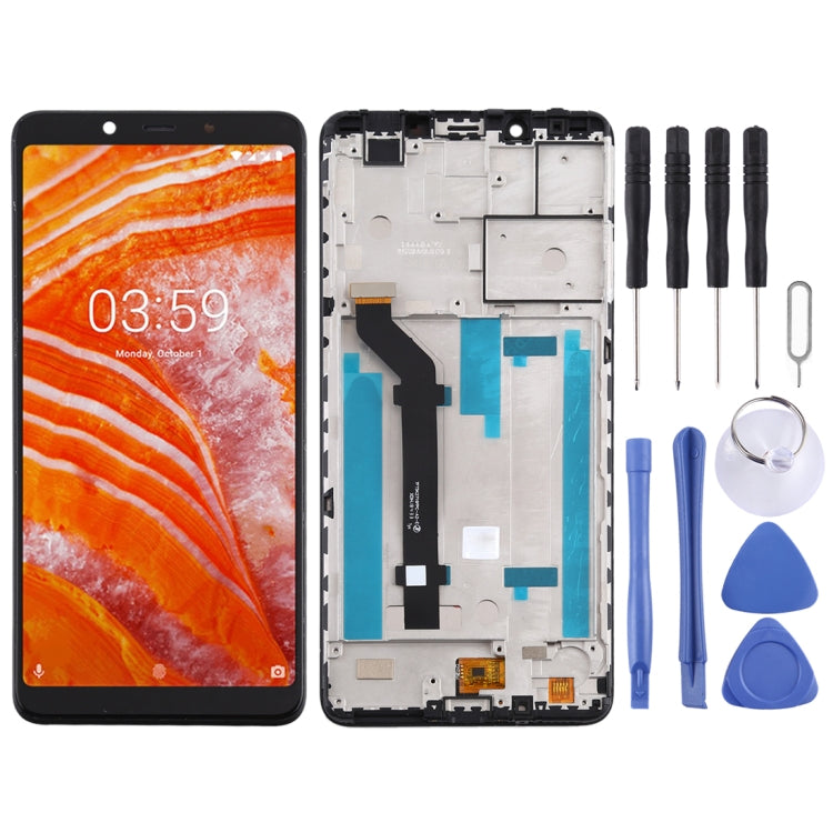 หน้าจอ LCD และชุดประกอบ Digitizer พร้อมกรอบสำหรับ Nokia 3.1 Plus TA-1118, For Nokia 3.1 Plus