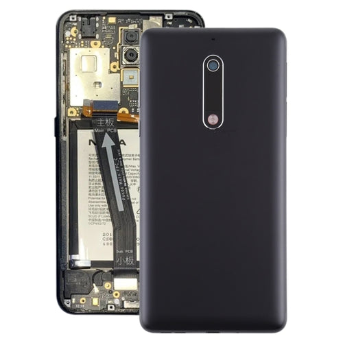 ฝาหลังแบตเตอรี่พร้อมปุ่ม Power & Volume Flex Cable และฝาครอบเลนส์กล้องสำหรับ Nokia 5 TA-1024 TA-1027 TA-1044 TA-1053, For Nokia 5(with Camera Lens Cover)