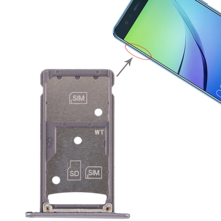 ถาดซิมการ์ด 2 ใบ / ถาดการ์ด Micro SD สำหรับ Huawei Enjoy 6 / AL00, For Huawei Enjoy 6, For Huawei Enjoy 6 / AL00