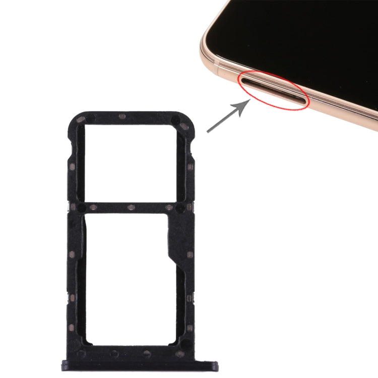 ถาดซิมการ์ด + ถาดซิมการ์ด / การ์ด Micro SD สำหรับ Huawei P20 Lite / Nova 3e, For Huawei Nova 3e, For Huawei P20 Lite / Nova 3e