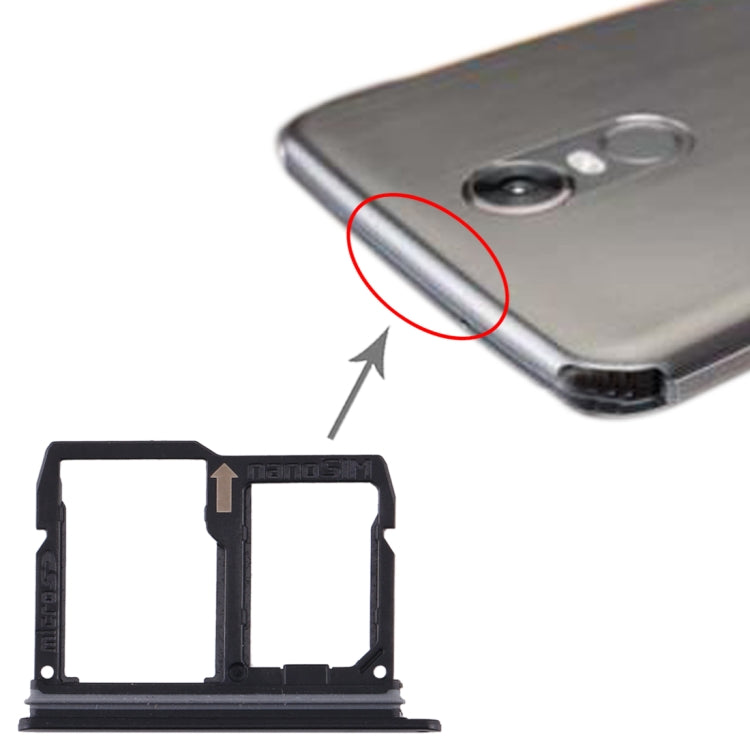 ถาดนาโนซิมการ์ด + ถาดใส่การ์ด Micro SD สำหรับ LG Stylo 4 / Q Stylus Q710 / LM-Q710CS / LM-Q710MS / LM-Q710ULS / LM-Q710ULM / LM-Q710TS / LM-Q710WA, For LG Stylo 4
