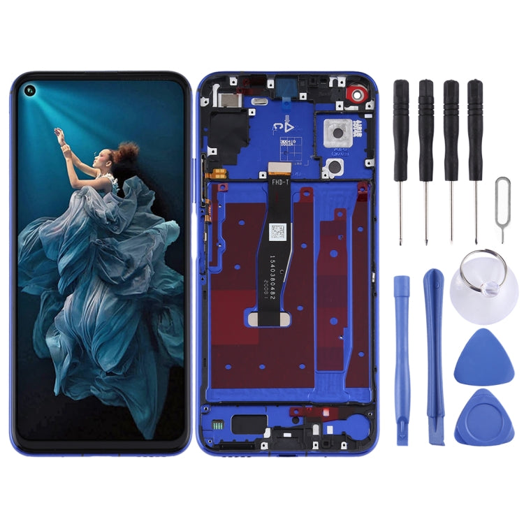 หน้าจอแอลซีดีและชุดประกอบDigitizerพร้อมกรอบสำหรับHuawei Honor 20 / Nova 5T, For Honor 20, For Huawei Nova 5T, For Huawei Honor 20(Phantom Blue), For Huawei Honor 20