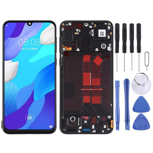 หน้าจอแอลซีดีและชุดประกอบDigitizerพร้อมกรอบสำหรับHuawei Nova 5, For Huawei Nova 5