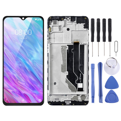 หน้าจอแอลซีดีและชุดประกอบDigitizerพร้อมกรอบสำหรับZTE Blade 20 Smart / V1050, For ZTE Blade 20 Smart