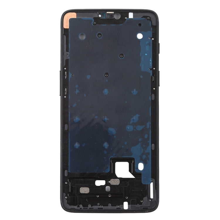 สำหรับ OnePlus 6 ที่อยู่อาศัยด้านหน้า LCD กรอบ Bezel Plate พร้อมปุ่มด้านข้าง, For OnePlus 6 (Jet Black)