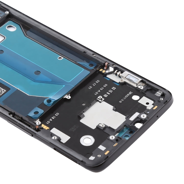 สำหรับ OnePlus 6 ที่อยู่อาศัยด้านหน้า LCD กรอบ Bezel Plate พร้อมปุ่มด้านข้าง, For OnePlus 6 (Jet Black)