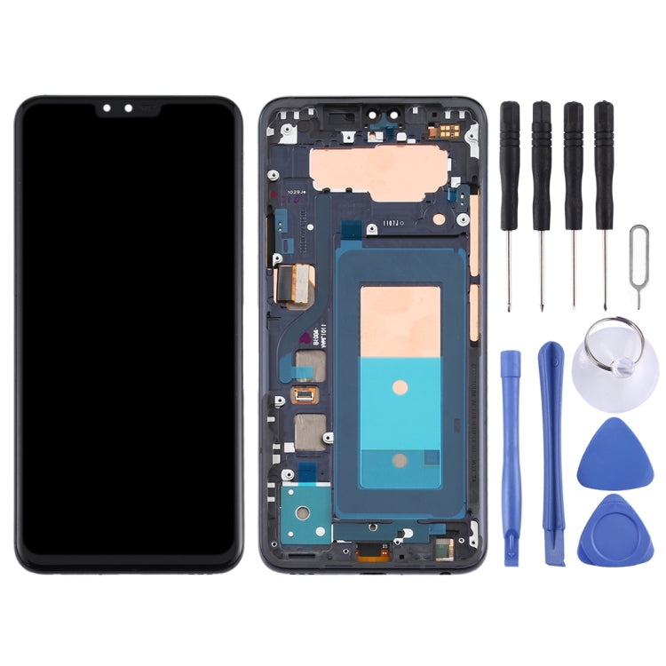 หน้าจอแอลซีดีและชุดประกอบDigitizerพร้อมกรอบสำหรับLG V40 ThinQ, For LG V40 ThinQ