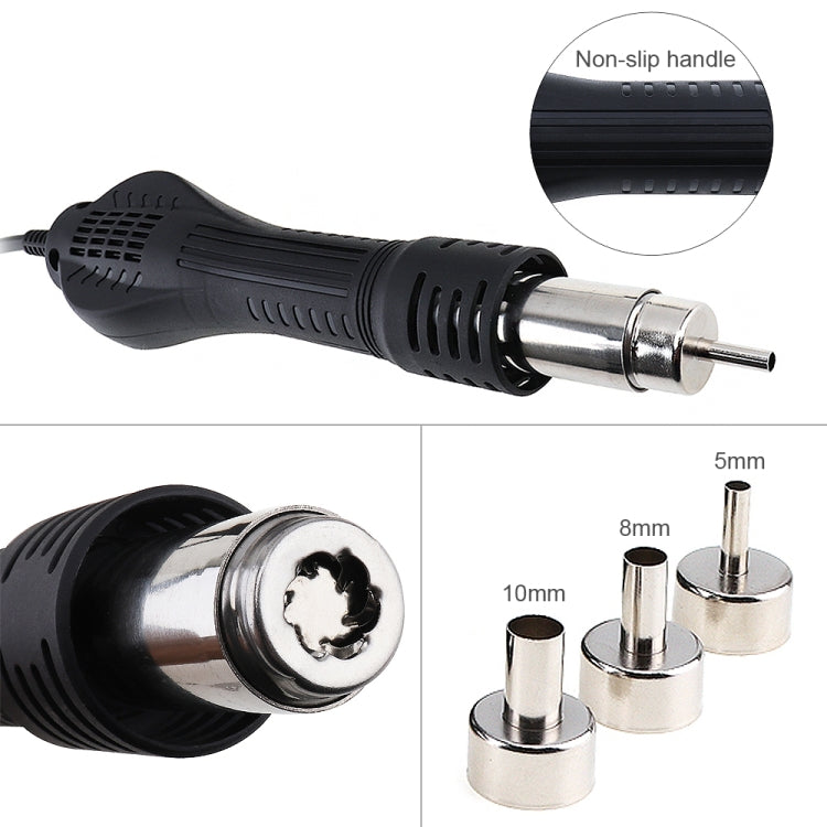 Kaisi K-858D สถานีบัดกรีอากาศร้อน SMD LED จอแสดงผลดิจิตอลรองรับอุณหภูมิที่ควบคุมได้สำหรับหัวฉีด Desoldering + Air, ปลั๊ก EU, K-858D, EU Plug, K-858D, US Plug