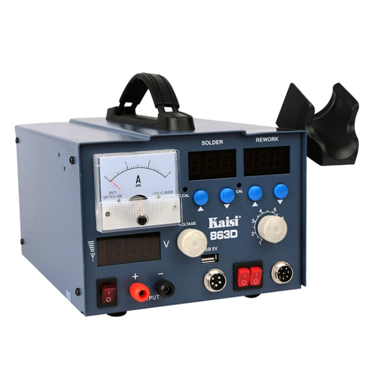 Kaisi K-863D 3 ใน 1 Hot Air Gun สถานีบัดกรี SMD Rework Station พร้อม 3A แหล่งจ่ายไฟ DC สำหรับโทรศัพท์ PCB เชื่อมเครื่องซ่อม, US Plug, K-863D, US Plug, K-863D, EU Plug