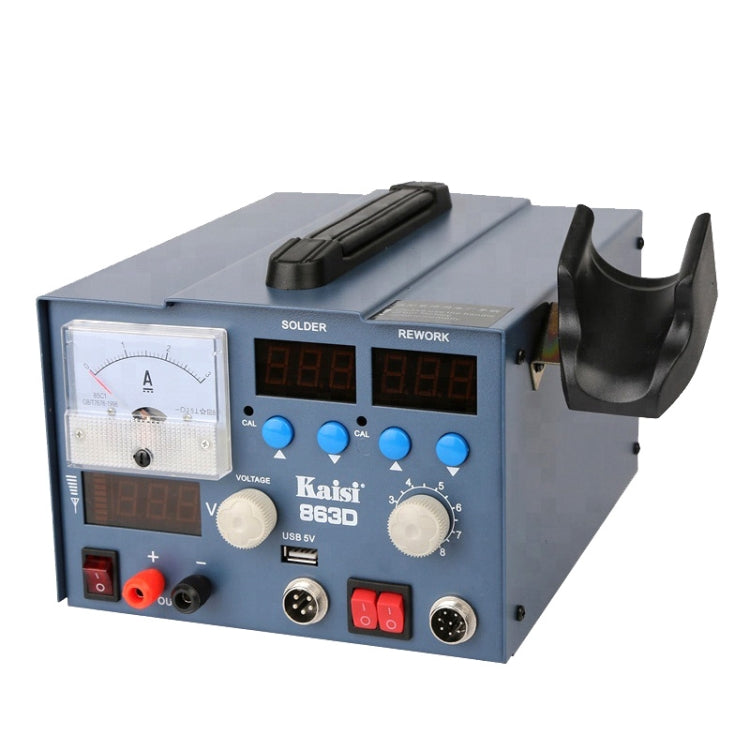 Kaisi K-863D 3 ใน 1 Hot Air Gun สถานีบัดกรี SMD Rework Station พร้อม 3A แหล่งจ่ายไฟ DC สำหรับโทรศัพท์ PCB เชื่อมเครื่องซ่อม, US Plug, K-863D, US Plug, K-863D, EU Plug
