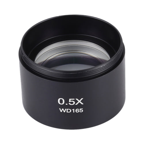 กล้องจุลทรรศน์สเตอริโอเสริมวัตถุประสงค์เลนส์บาร์โลว์เลนส์แว่นขยาย 0.5X WD165, 0.5X WD165