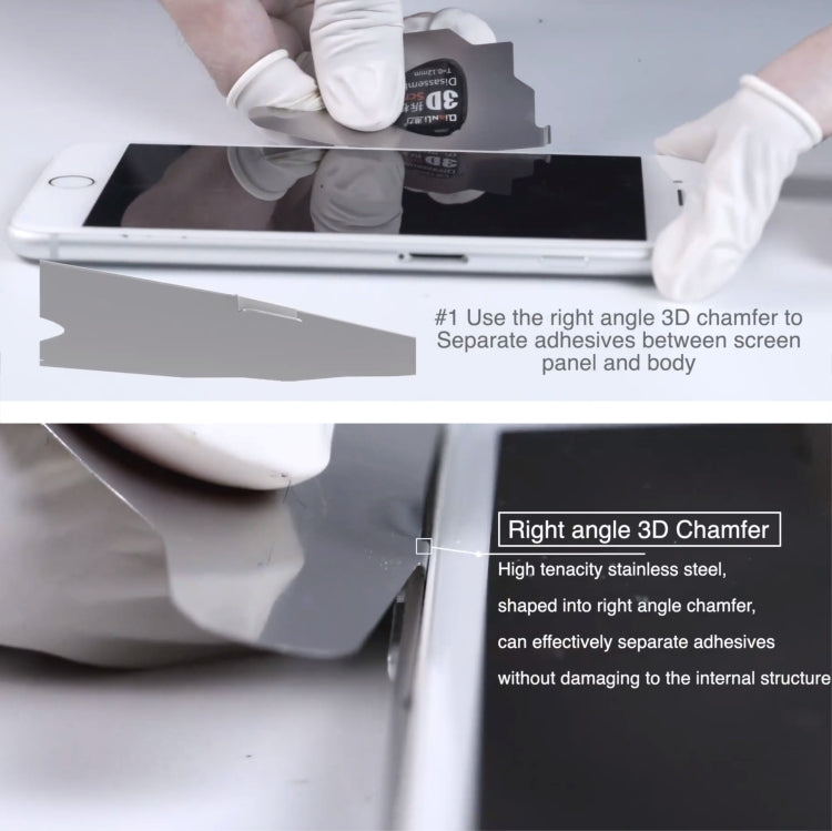 10 ชิ้น QIANLI 3D Ultra Thin Pry Spudger การ์ดถอดประกอบหน้าจอ, 3D Ultra Thin