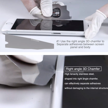 10 ชิ้น QIANLI 3D Ultra Thin Pry Spudger การ์ดถอดประกอบหน้าจอ, 3D Ultra Thin