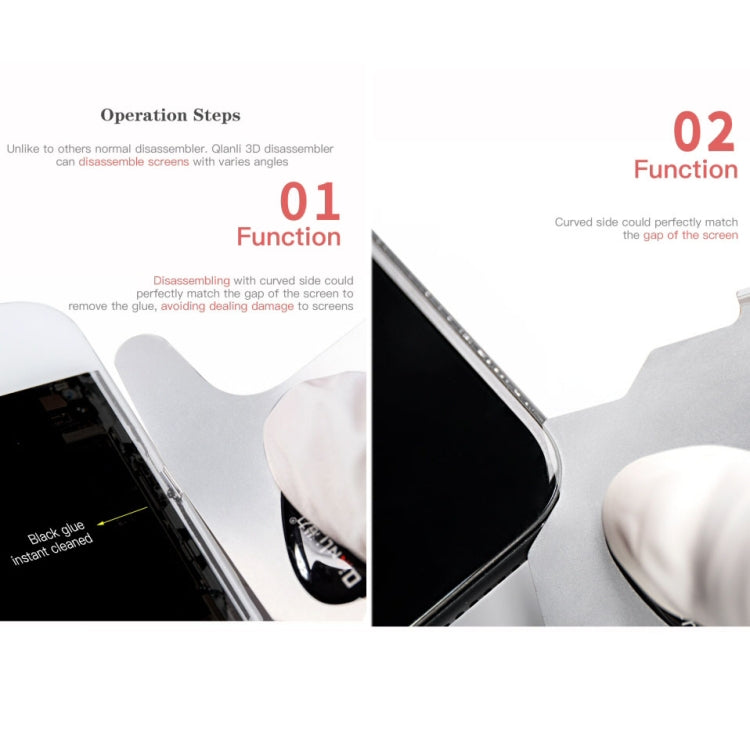10 ชิ้น QIANLI 3D Ultra Thin Pry Spudger การ์ดถอดประกอบหน้าจอ, 3D Ultra Thin