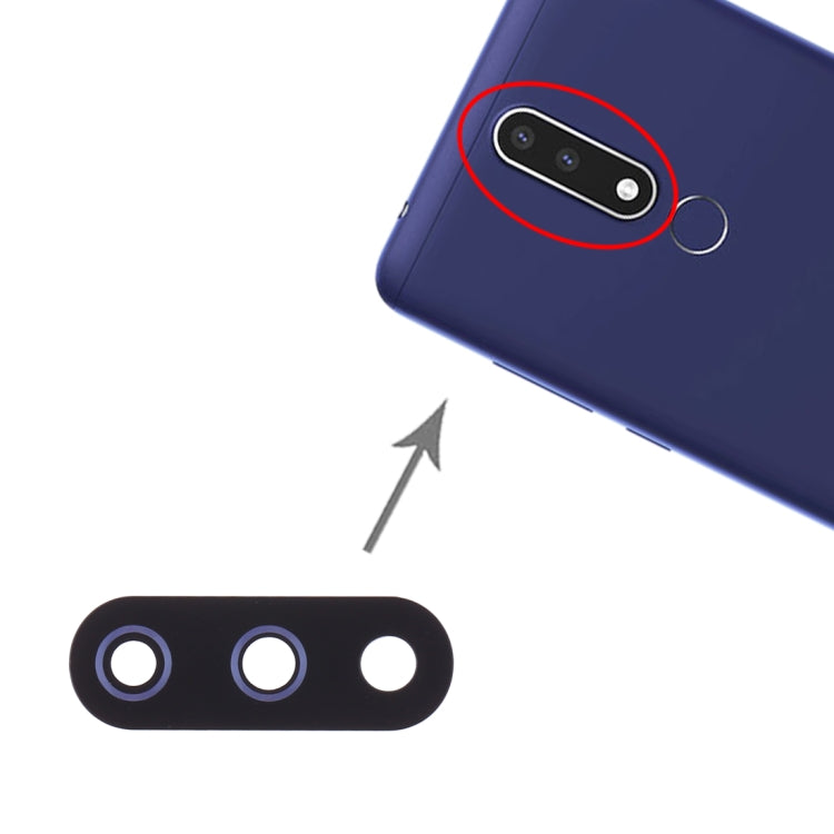10 ชิ้นเลนส์กล้องด้านหลังสำหรับ Nokia 3.1 Plus / TA-1118, For Nokia 3.1 Plus