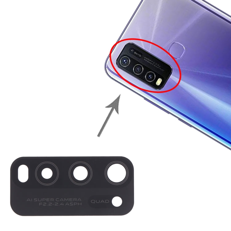 สำหรับ Vivo Y50 1935, V1965A / Vivo Y30 1938 10 ชิ้นเลนส์กล้องด้านหลัง, For Vivo Y50