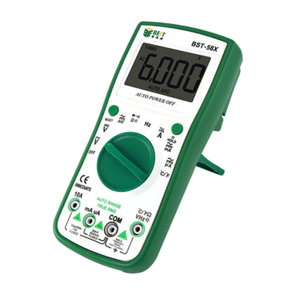 BEST BST-58X มัลติมิเตอร์แบบดิจิตอลมัลติฟังก์ชั่นช่วงอัตโนมัติสี่ตำแหน่งกึ่งจอแสดงผลแบ็คไลท์อัจฉริยะป้องกันการเผาไหม้
