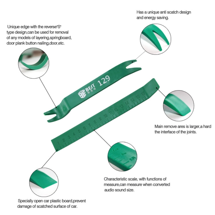 BEST-129B เครื่องมือแงะพลาสติกหัวโค้ง, 129B Pry Tool