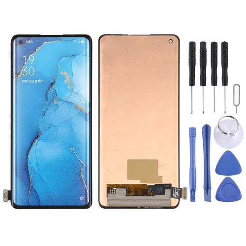Original AMOLED วัสดุหน้าจอ LCD และ Digitizer Full ASSEMBLY สำหรับ OPPO Reno 3 Pro 5G/ค้นหา X2 NEO CPH2009, For OPPO Reno 3 Pro