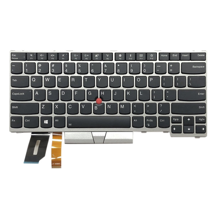แป้นพิมพ์แบ็คไลท์ของสหรัฐอเมริกาสำหรับ Lenovo ThinkPad E480 L480 L380 โยคะ T480s, For ThinkPad E480 Silver(US)