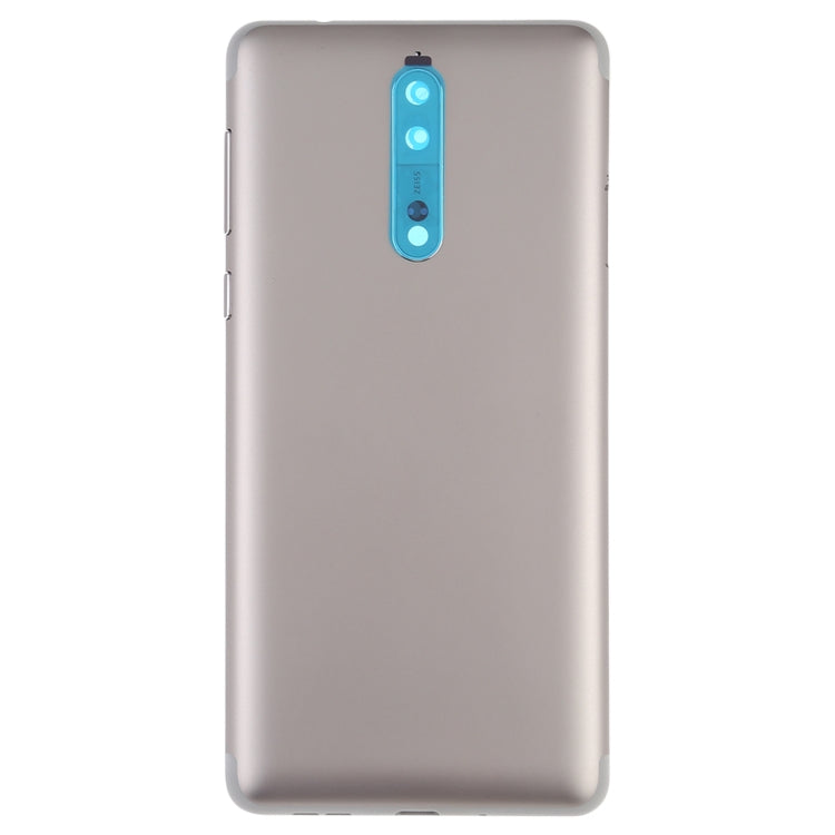 ฝาหลังแบตเตอรี่พร้อมเลนส์กล้องและปุ่มด้านข้างสำหรับ Nokia 8, For Nokia 8, Nokia 8