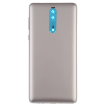ฝาหลังแบตเตอรี่พร้อมเลนส์กล้องและปุ่มด้านข้างสำหรับ Nokia 8, For Nokia 8, Nokia 8