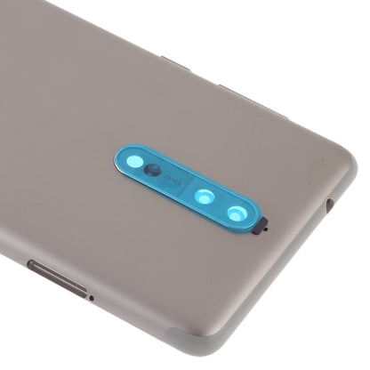 ฝาหลังแบตเตอรี่พร้อมเลนส์กล้องและปุ่มด้านข้างสำหรับ Nokia 8, For Nokia 8, Nokia 8