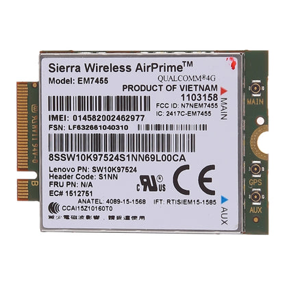 EM7455 Sierra Wireless FDD/TDD LTE Cat6 โมดูล 4G, 4G สำหรับแล็ปท็อป Lenovo ThinkPad P50 P50S P40 โยคะ L460 T460 T460P T460S, EM7455