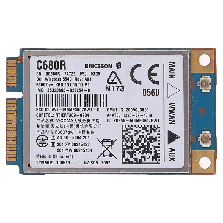 การ์ดเครือข่ายไร้สายสำหรับ Dell C680R WWAN UMTS ไร้สาย 5540 dw5540 Ericsson F3607GW, C680R