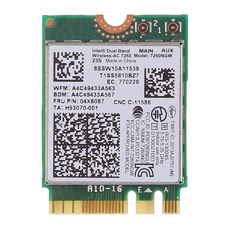 Dual Band AC1200 ไร้สาย NGFF M.2 การ์ด Wifi 7260NGW 7260AC การ์ดเครือข่ายสำหรับ Lenovo T440 X240 B40 B50 Y40 Y70 Y50 7260AC, AC1200