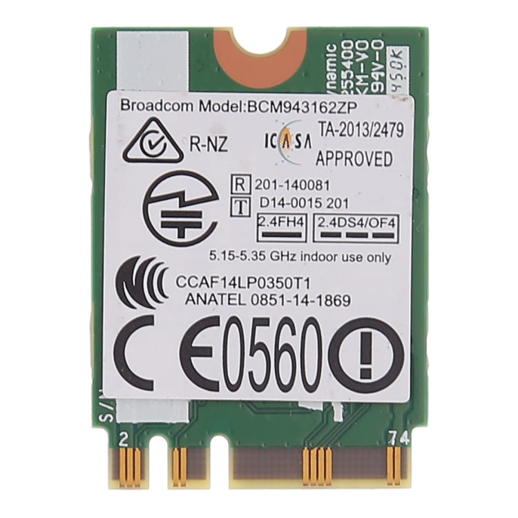 BCM943162ZP การ์ดเครือข่ายไร้สายสำหรับ Lenovo E450 E550 E455 E555 M50-70 M50-80 G70-70 G70-80 Z70-80 G50-30 G50-45 G50-70, BCM943162ZP