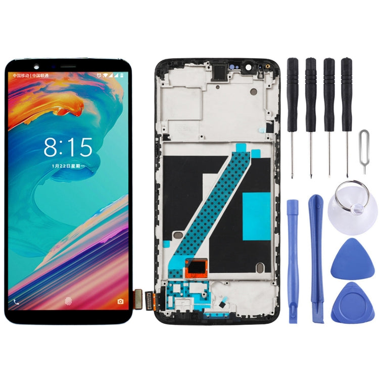 สำหรับ OnePlus 5T A5010 Digitizer Full ASSEMBLY พร้อมกรอบ OEM หน้าจอ LCD, For Oneplus 5T
