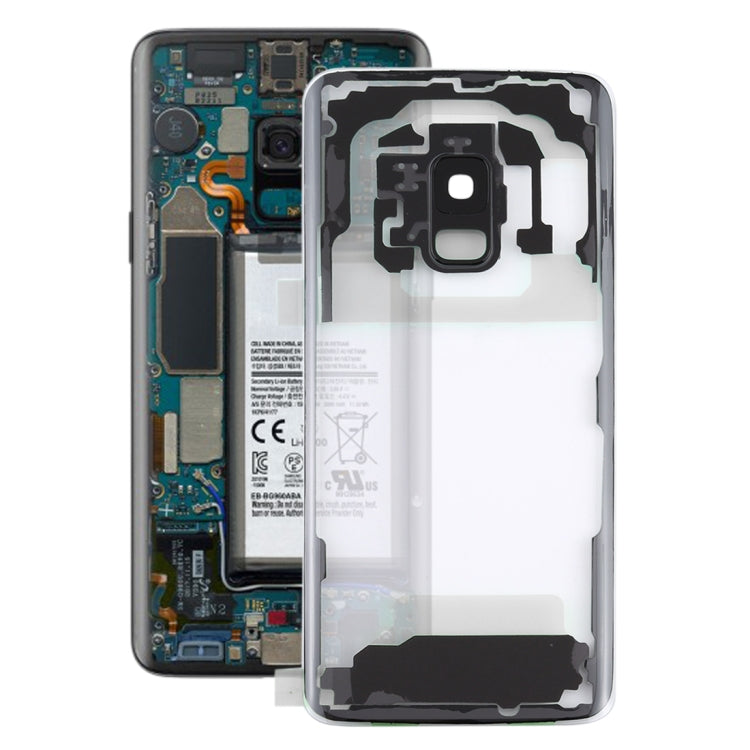 สำหรับ Samsung Galaxy S9 G960F G960F/DS G960U G960W G9600 ฝาหลังแบตเตอรี่โปร่งใสพร้อมฝาครอบเลนส์กล้อง, For Galaxy S9